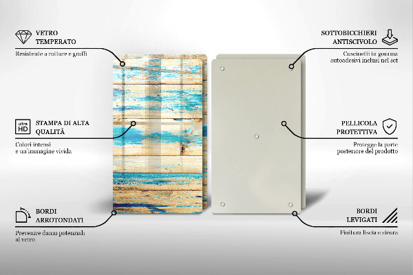 Tagliere in vetro temperato Tavole di legno retrò