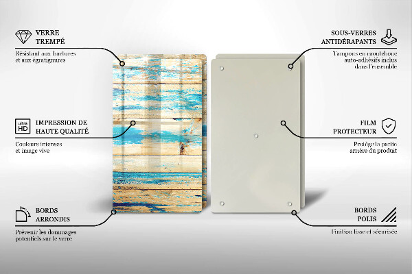 Tagliere in vetro temperato Tavole di legno retrò