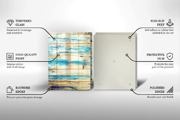Tagliere in vetro temperato Tavole di legno retrò