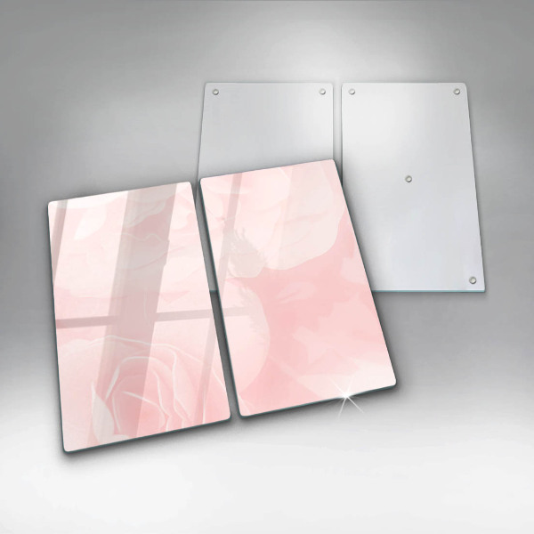 Tagliere in vetro temperato Sfondo di rose pastello