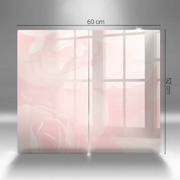 Tagliere in vetro temperato Sfondo di rose pastello