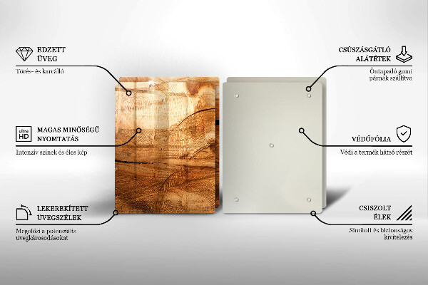 Tagliere in vetro temperato Struttura della tavola di legno