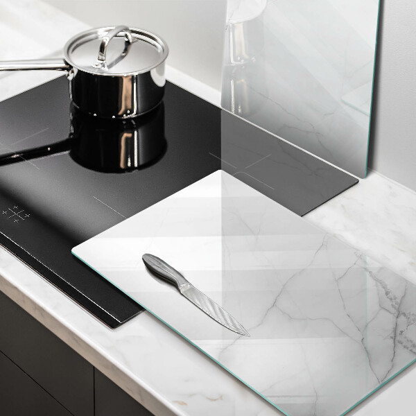 Tagliere in vetro temperato Sfondo di pietra di marmo