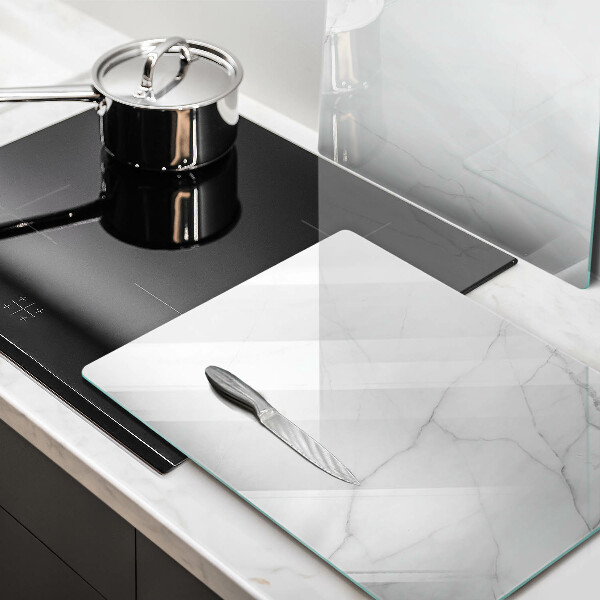 Tagliere in vetro temperato Sfondo di pietra di marmo