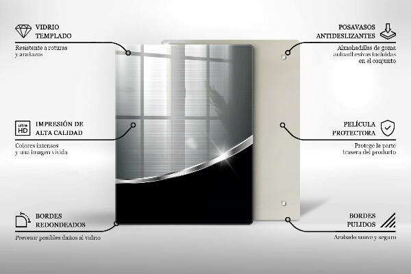 Tagliere in vetro Colore blu