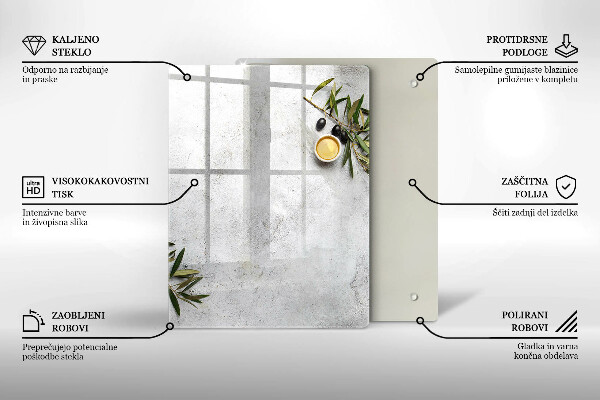 Tagliere in vetro Colore verde