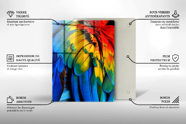 Tagliere in vetro blu navy