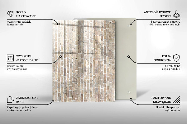 Tagliere in vetro colore rosso