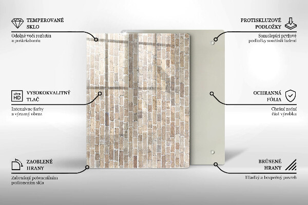 Tagliere in vetro colore rosso