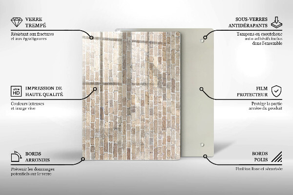 Tagliere in vetro colore rosso