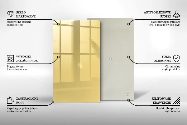 Tagliere in vetro Giallo