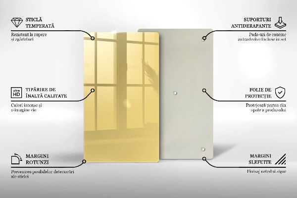 Tagliere in vetro Giallo