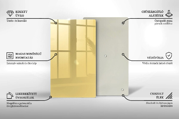 Tagliere in vetro Giallo
