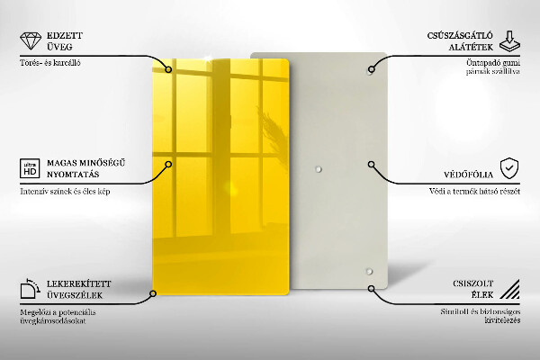 Tagliere in vetro Giallo