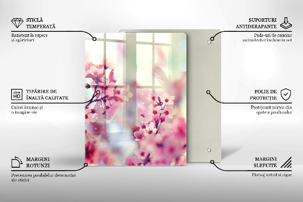 Tagliere in vetro Tavola in legno scuro