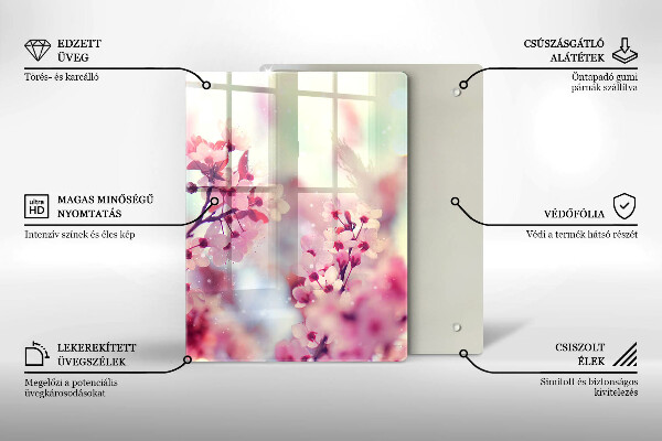 Tagliere in vetro Tavola in legno scuro