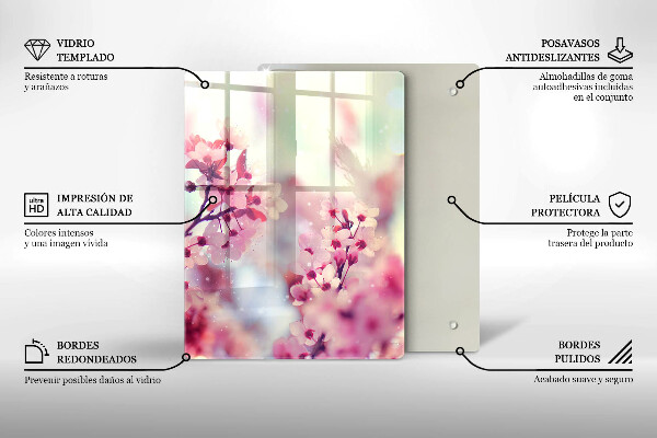 Tagliere in vetro Tavola in legno scuro