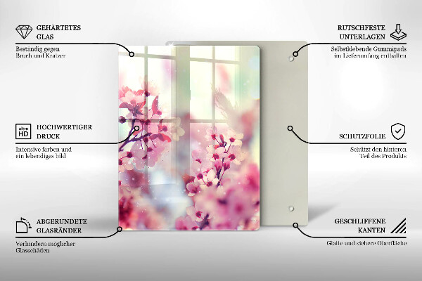 Tagliere in vetro Tavola in legno scuro
