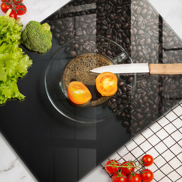 Tagliere in vetro Caffè e fagioli