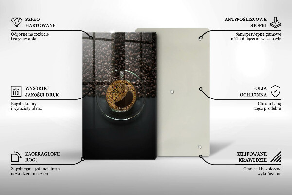 Tagliere in vetro Caffè e fagioli