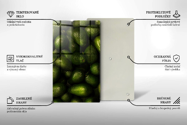 Tagliere in vetro Frutto dell'avocado