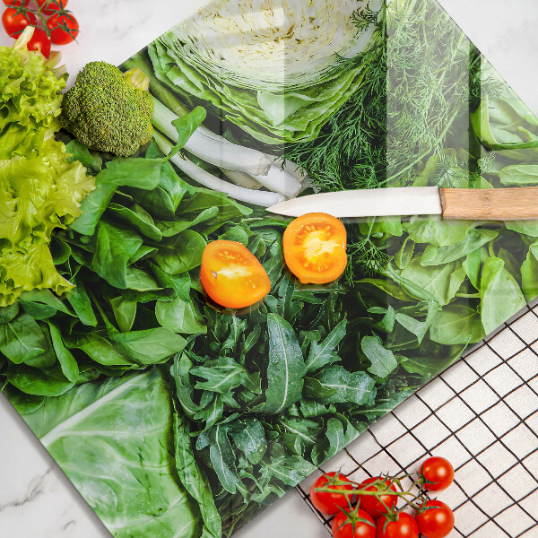 Tagliere in vetro Verdure verdi