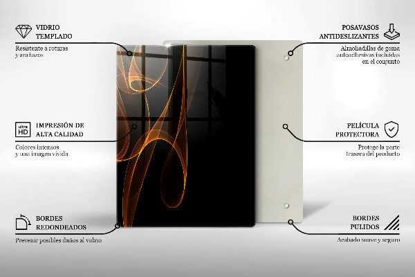 Tagliere in vetro Verdure verdi