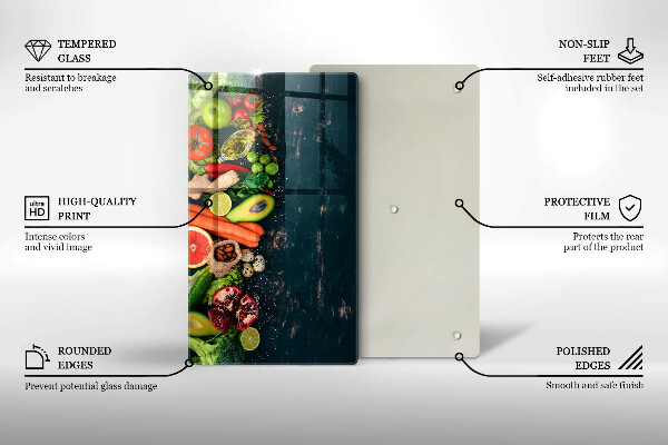 Tagliere in vetro Frutta e verdura