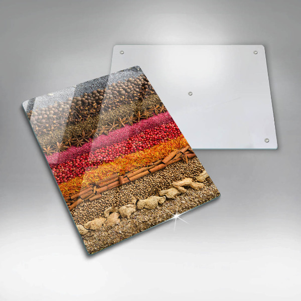 Tagliere in vetro Spezie colorate