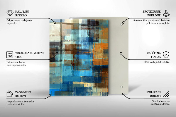 Tagliere in vetro Spezie colorate