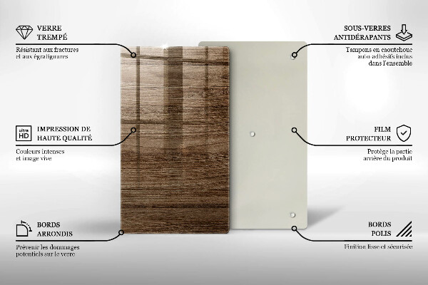 Tagliere in vetro Struttura del legno