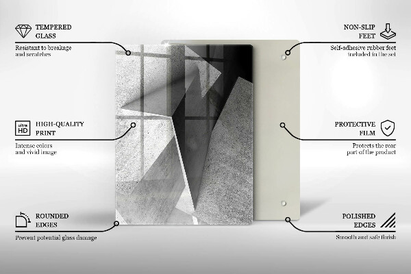 Tagliere in vetro Struttura del legno