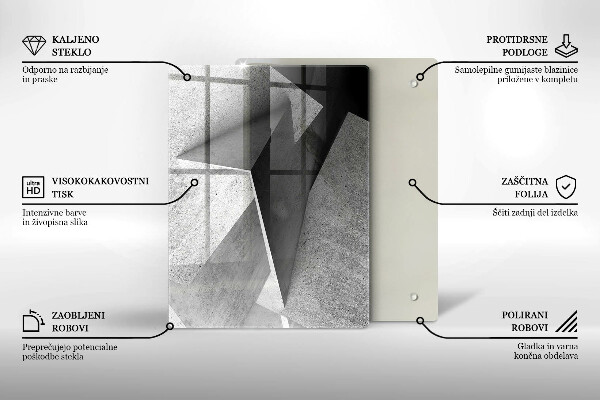 Tagliere in vetro Struttura del legno