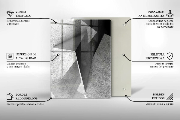 Tagliere in vetro Struttura del legno