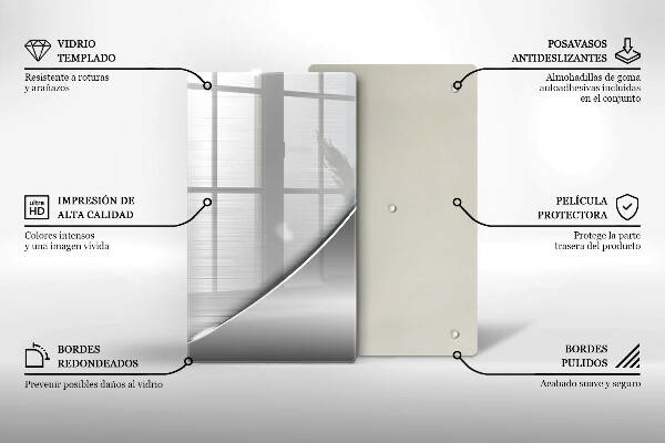 Tagliere in vetro Forme metalliche