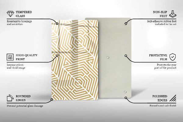 Tagliere in vetro Linee geometriche