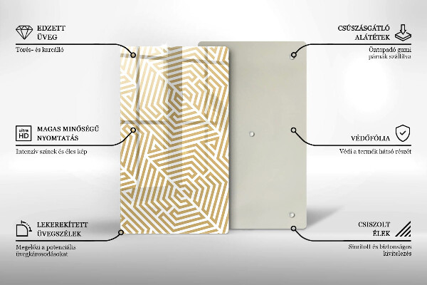 Tagliere in vetro Linee geometriche