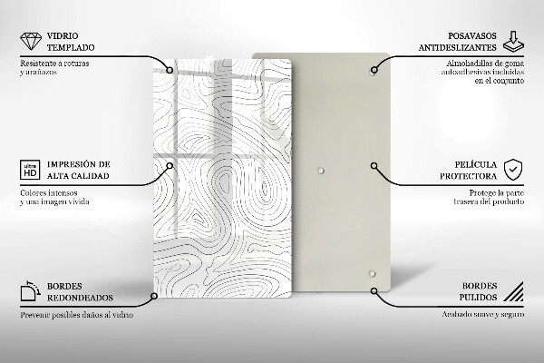 Tagliere in vetro Forme astratte