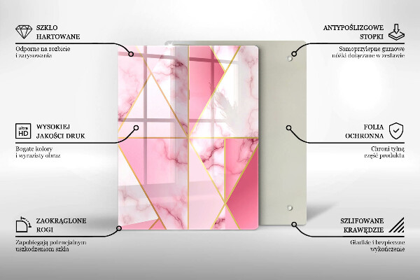 Tagliere in vetro Forme geometriche boho