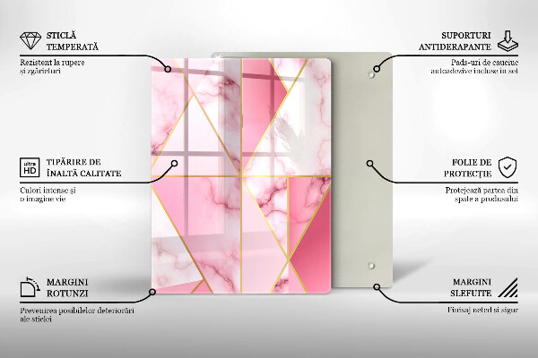 Tagliere in vetro Forme geometriche boho