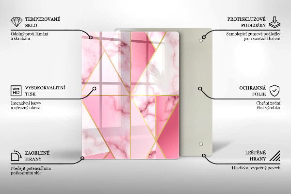 Tagliere in vetro Forme geometriche boho