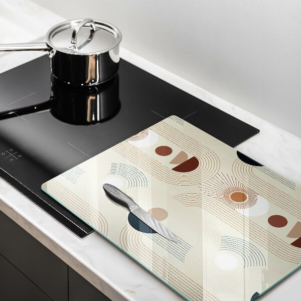 Tagliere in vetro Forme geometriche boho