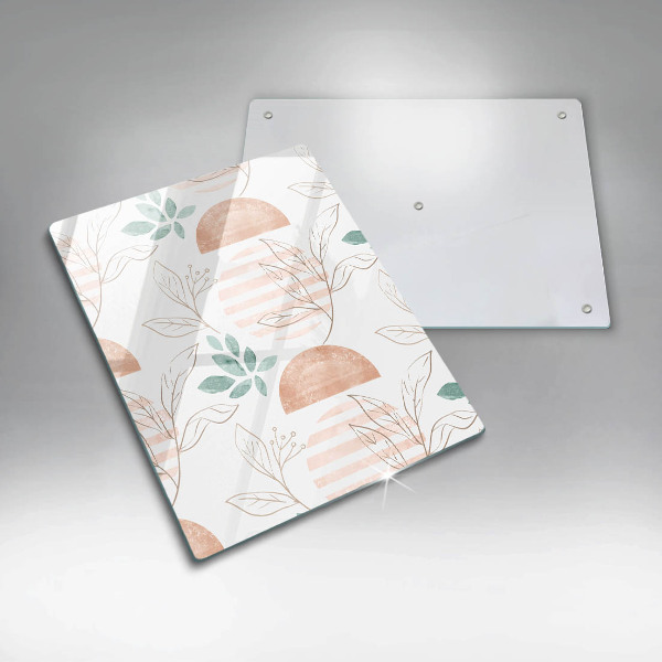 Tagliere in vetro Modello di foglie Boho