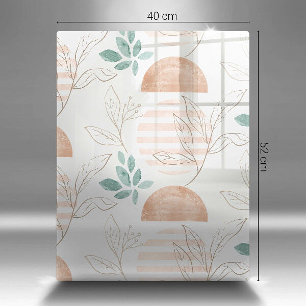 Tagliere in vetro Modello di foglie Boho