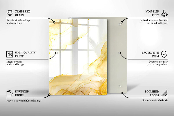 Tagliere in vetro Modello di foglie Boho