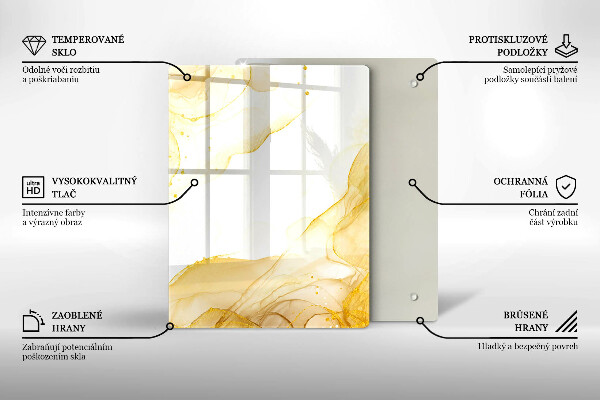 Tagliere in vetro Modello di foglie Boho