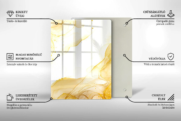 Tagliere in vetro Modello di foglie Boho