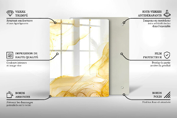 Tagliere in vetro Modello di foglie Boho