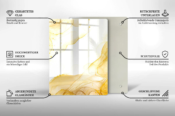 Tagliere in vetro Modello di foglie Boho