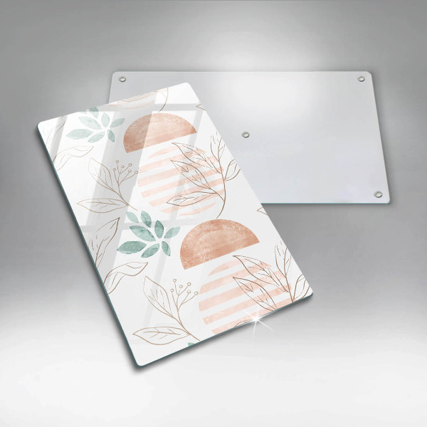 Tagliere in vetro Modello di foglie Boho